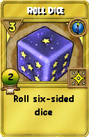Wizard101 Cantrips spell card: Roll Dice, Spell ID 12962