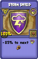 Wizard101 Storm spell card: Storm Shield, Spell ID 12964