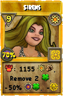 Wizard101 Sun spell card: Sirens, Spell ID 12965