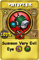 Wizard101 Myth spell card: Very Evil Eye, Spell ID 12976