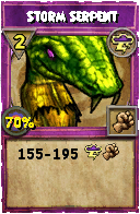 Wizard101 Storm spell card: Storm Serpent, Spell ID 12983
