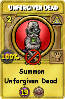 Wizard101 Myth spell card: Unforgiven Dead, Spell ID 12993