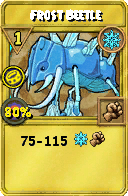 Wizard101 Ice spell card: Frost Beetle, Spell ID 12994