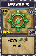 Wizard101 Shadow spell card: Emulate Life, Spell ID 12995