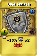 Wizard101 Cantrips spell card: Dual Strike 0, Spell ID 12631