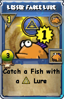 Wizard101 Fishing spell card: Lesser Fable Lure, Spell ID 12801