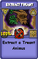Wizard101 Myth spell card: Extract Treant, Spell ID 12766
