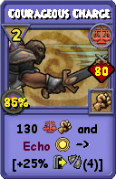 Wizard101 Balance spell card: Courageous Charge, Spell ID 12770