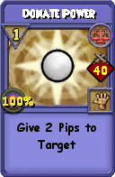 Wizard101 Balance spell card: Donate Power, Spell ID 12126