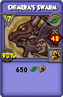 Wizard101 Life spell card: Chimera's Swarm, Spell ID 12661