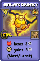 Wizard101 Sun spell card: Outlaw's Courtesy, Spell ID 12347