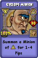 Wizard101 Myth spell card: Cyclops Minion, Spell ID 12405