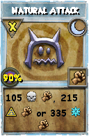 Wizard101 Moon spell card: Natural Attack, Spell ID 12967