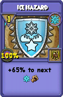 Wizard101 Ice spell card: Ice Hazard, Spell ID 12637
