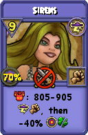 Wizard101 Storm spell card: Sirens, Spell ID 12978