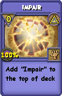 Wizard101 Myth spell card: Impair, Spell ID 12189
