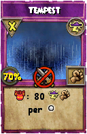 Wizard101 Storm spell card: Tempest, Spell ID 13007