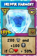 Wizard101 Storm spell card: Helpful Harmony, Spell ID 13032