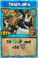 Wizard101 Ice spell card: Tragic Aria, Spell ID 13036