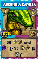 Wizard101 Storm spell card: Anguish A Capella, Spell ID 13037