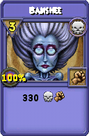 Wizard101 Death spell card: Banshee, Spell ID 13038