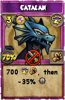 Wizard101 Storm spell card: Catalan, Spell ID 13073