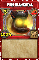 Wizard101 Fire spell card: Fire Elemental, Spell ID 13081