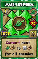 Wizard101 Life spell card: Mass Life Prism, Spell ID 13082