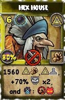 Wizard101 Myth spell card: Hex House, Spell ID 13094