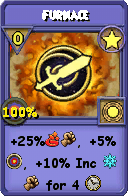 Wizard101 Star spell card: Furnace, Spell ID 13098