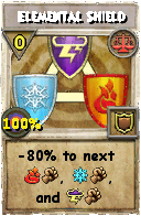 Wizard101 Balance spell card: Elemental Shield, Spell ID 13105