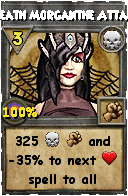Wizard101 Death spell card: Death Morganthe Attack, Spell ID 13106