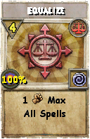 Wizard101 Balance spell card: Equalize, Spell ID 13117