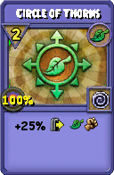 Wizard101 Life spell card: Circle of Thorns, Spell ID 13139