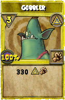 Wizard101 Myth spell card: Gobbler, Spell ID 13140