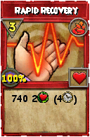 Wizard101 Fire spell card: Rapid Recovery, Spell ID 13143