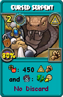 Wizard101 Myth spell card: Cursed Serpent, Spell ID 13147