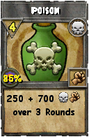 Wizard101 Death spell card: Poison, Spell ID 13156