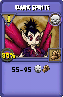 Wizard101 Death spell card: Dark Sprite, Spell ID 13159
