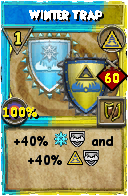Wizard101 Myth spell card: Winter Trap, Spell ID 13166