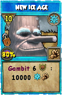 Wizard101 Ice spell card: New Ice Age, Spell ID 13170