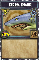 Wizard101 Shadow spell card: Storm Shark, Spell ID 13175