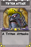 Wizard101 School 16 spell card: Triton Attack, Spell ID 13185