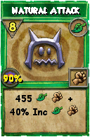 Wizard101 Life spell card: Natural Attack, Spell ID 13192