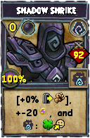 Wizard101 Shadow spell card: Shadow Shrike, Spell ID 13197