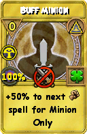Wizard101 Myth spell card: Buff Minion, Spell ID 13202