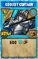 Wizard101 Ice spell card: Coolest Centaur, Spell ID 13204