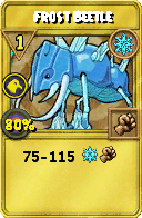 Wizard101 Ice spell card: Frost Beetle, Spell ID 13205