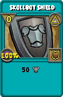 Wizard101 Myth spell card: Skollbot Shield, Spell ID 13216