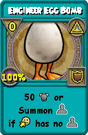 Wizard101 Myth spell card: Engineer Egg Bomb, Spell ID 13217